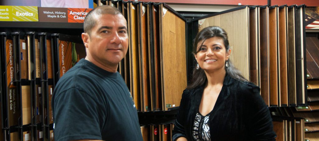 Felipe & Jacqueline Bermudez, brother and sister team  and owners of Timeless Floor Company.