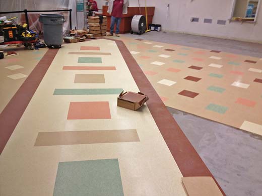 commercial tile, laminate flooring installation.