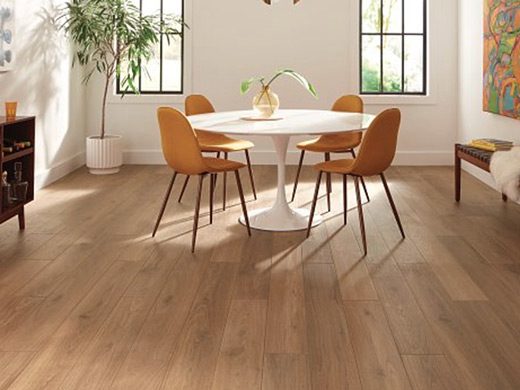 luxury vinyl plank coretec irene walnut flooring.