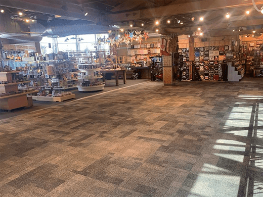 commercial flooring includes carpet as seen in Salzers in Ventura.